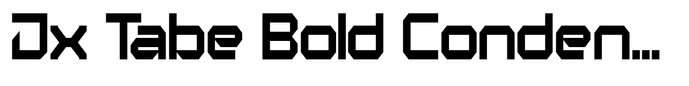 Jx Tabe Bold Condensed